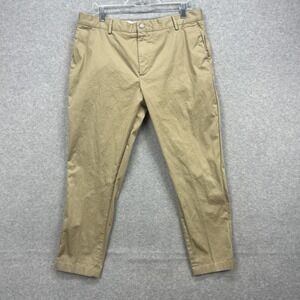 Spoke Pants Mens 36x26 Short Tan Khaki Chino Sharps Build A Slim Taper Slacks